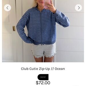 Coco McCall Club Cutie Zip-Up // Ocean